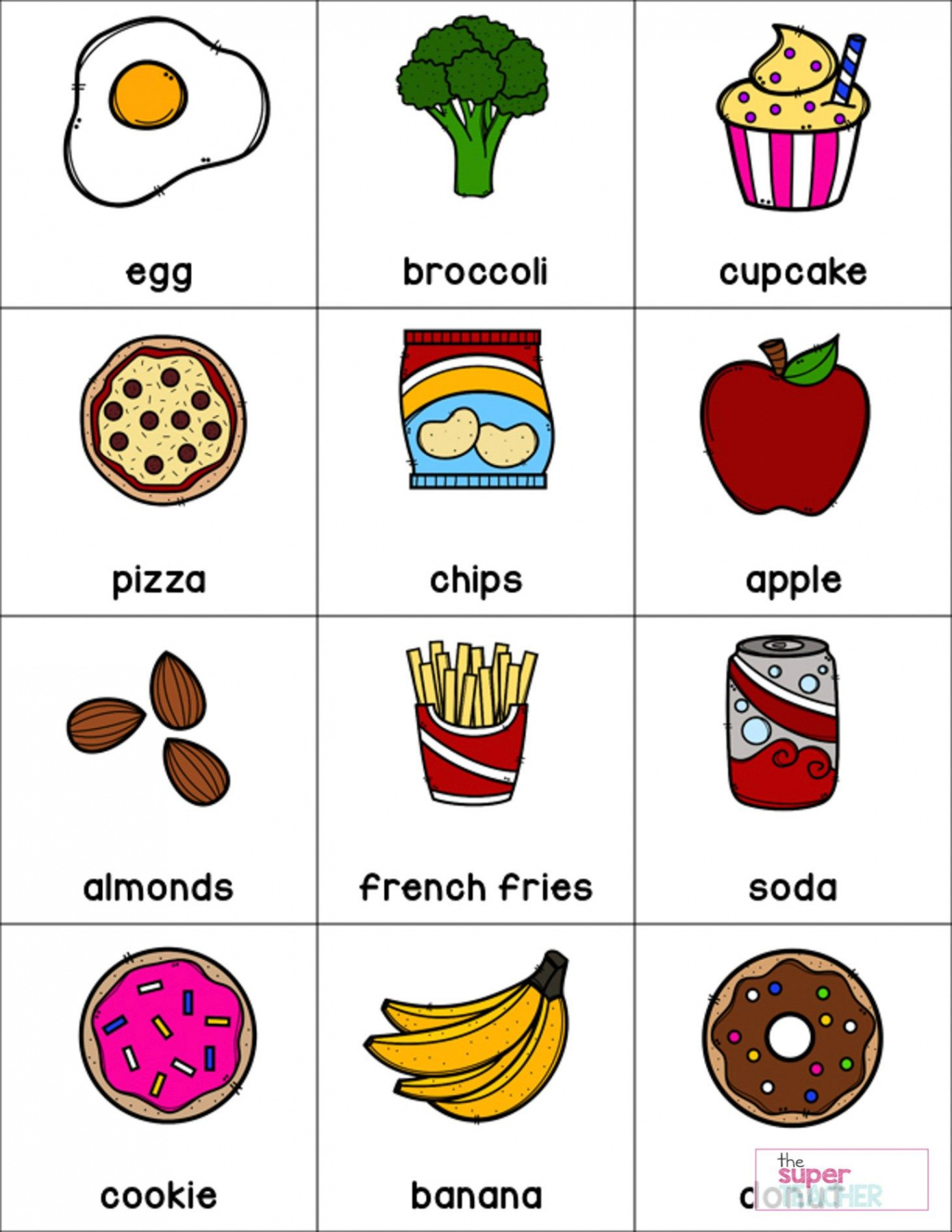 Healthy Foods Posters, Worksheets, and Activities - The Super