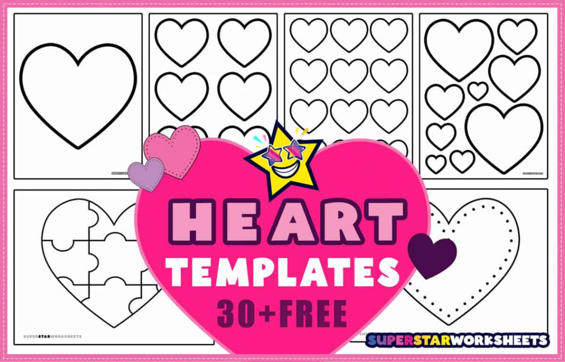 Heart Template - Superstar Worksheets