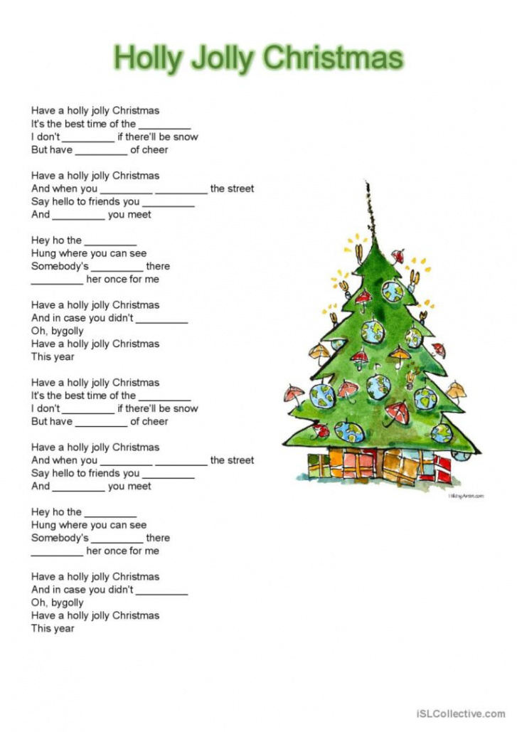 Holly Jolly Christmas: English ESL worksheets pdf & doc