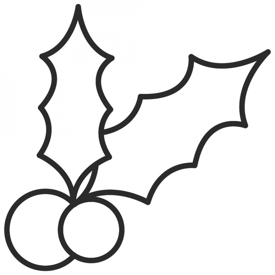 Holly Leaf Template -  Printables - NorthPoleChristmas