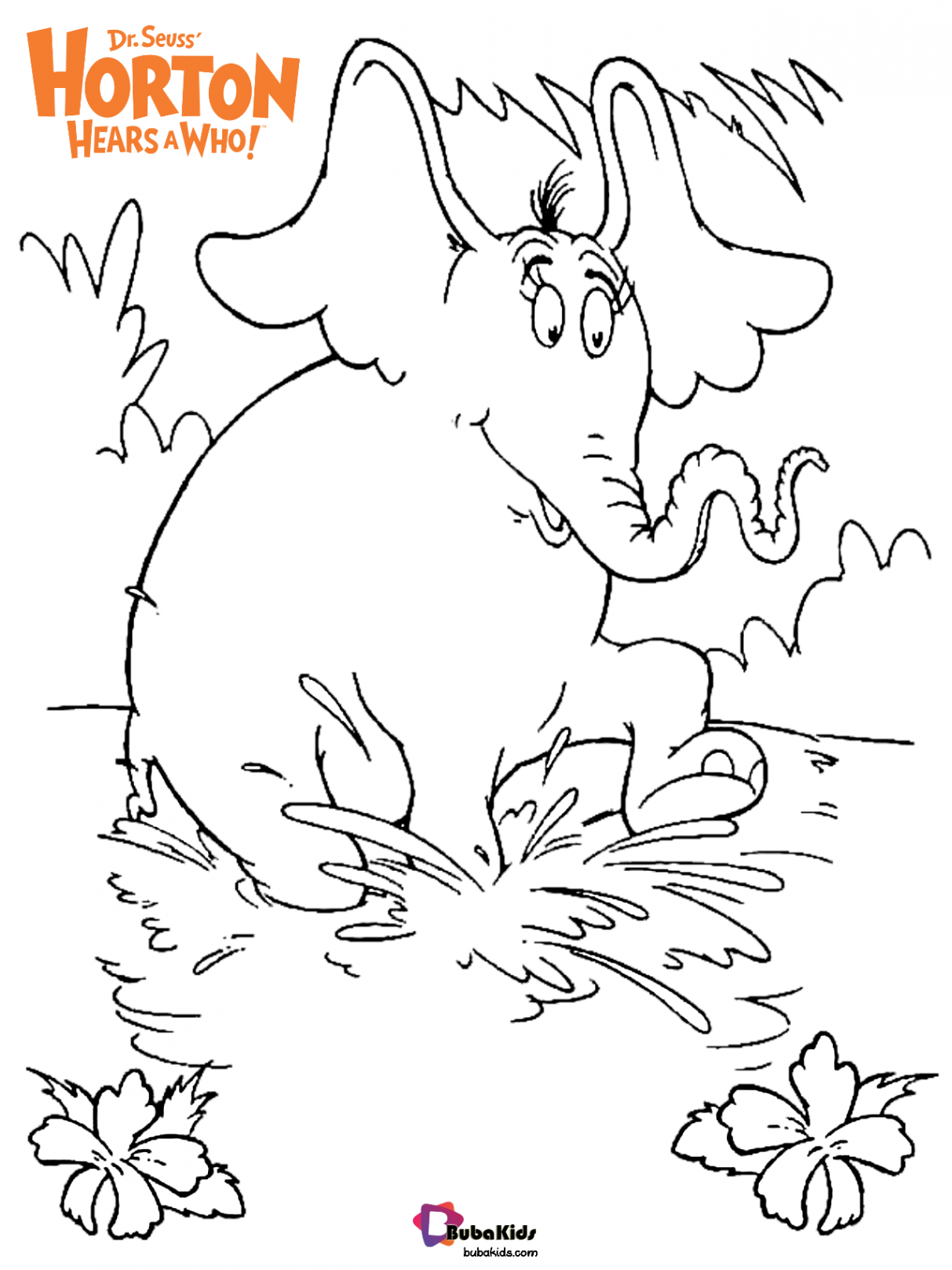 Horton hears a who coloring page dr seuss coloring  BubaKids