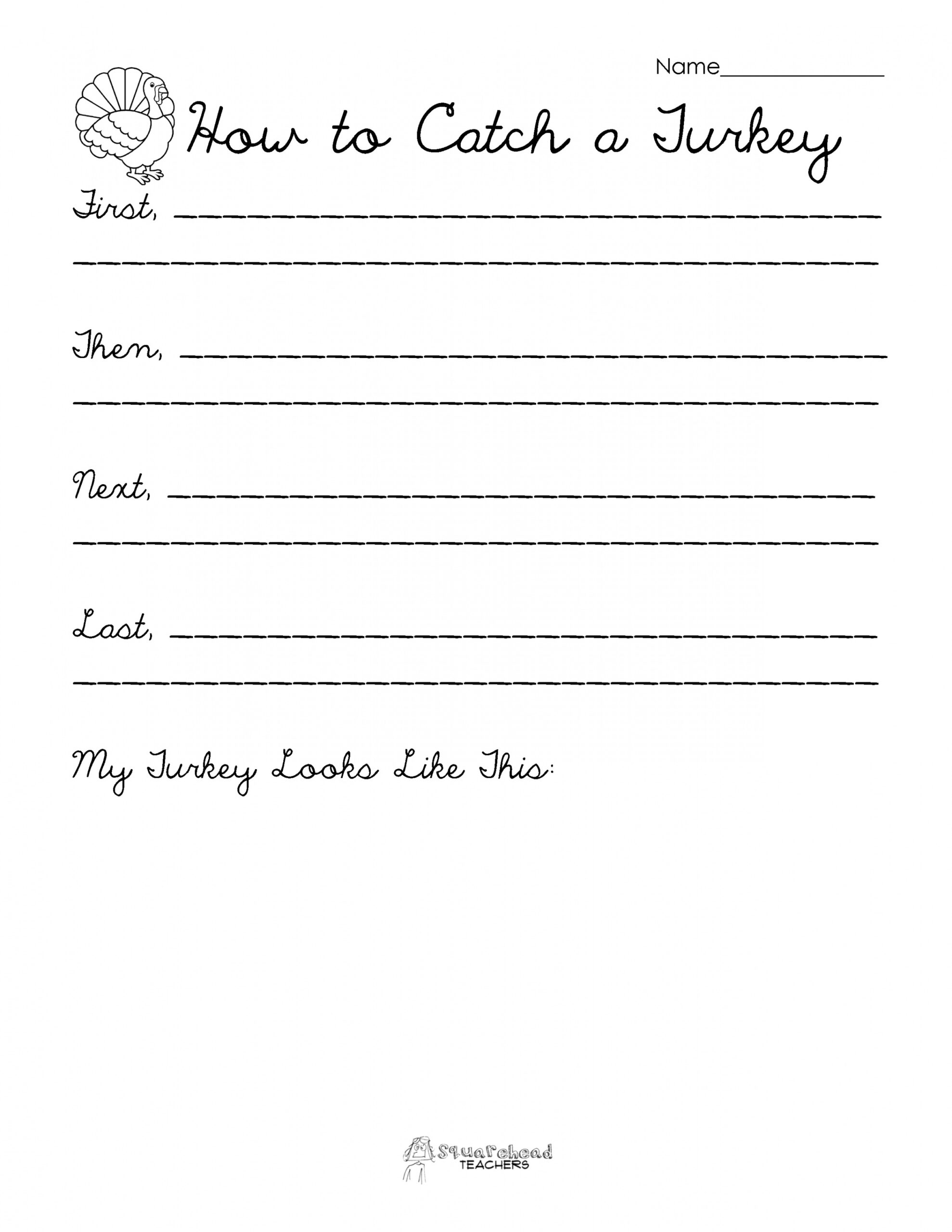 How to Catch a Turkey (Thanksgiving Writing Project for Kids