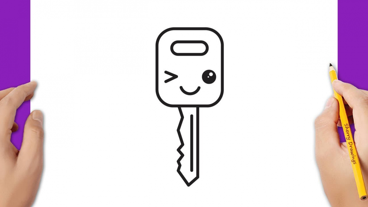 How to draw a car key