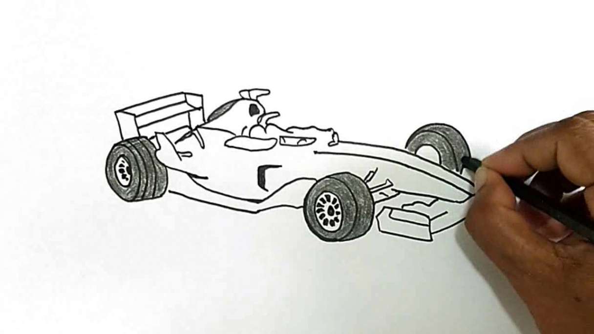 How to Draw a Formula  Car