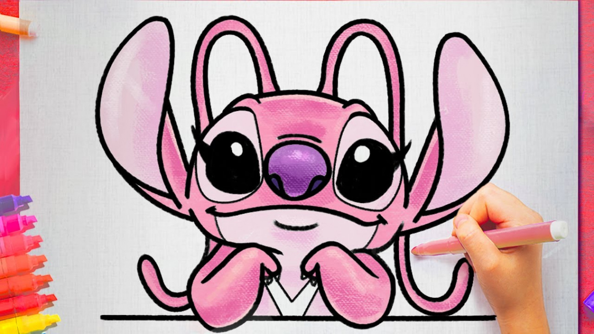 How to draw Angel from lilo and stitch easy