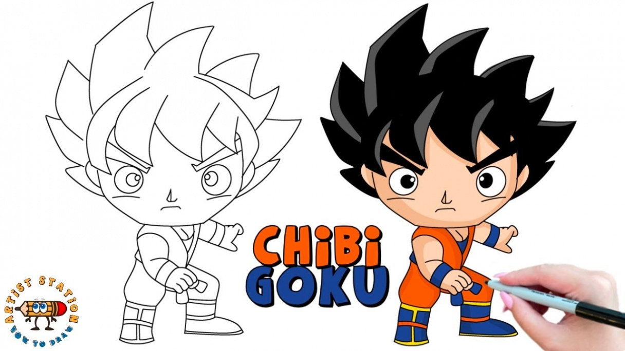 How To Draw Chibi GOKU  STEP By STEP Tutorial