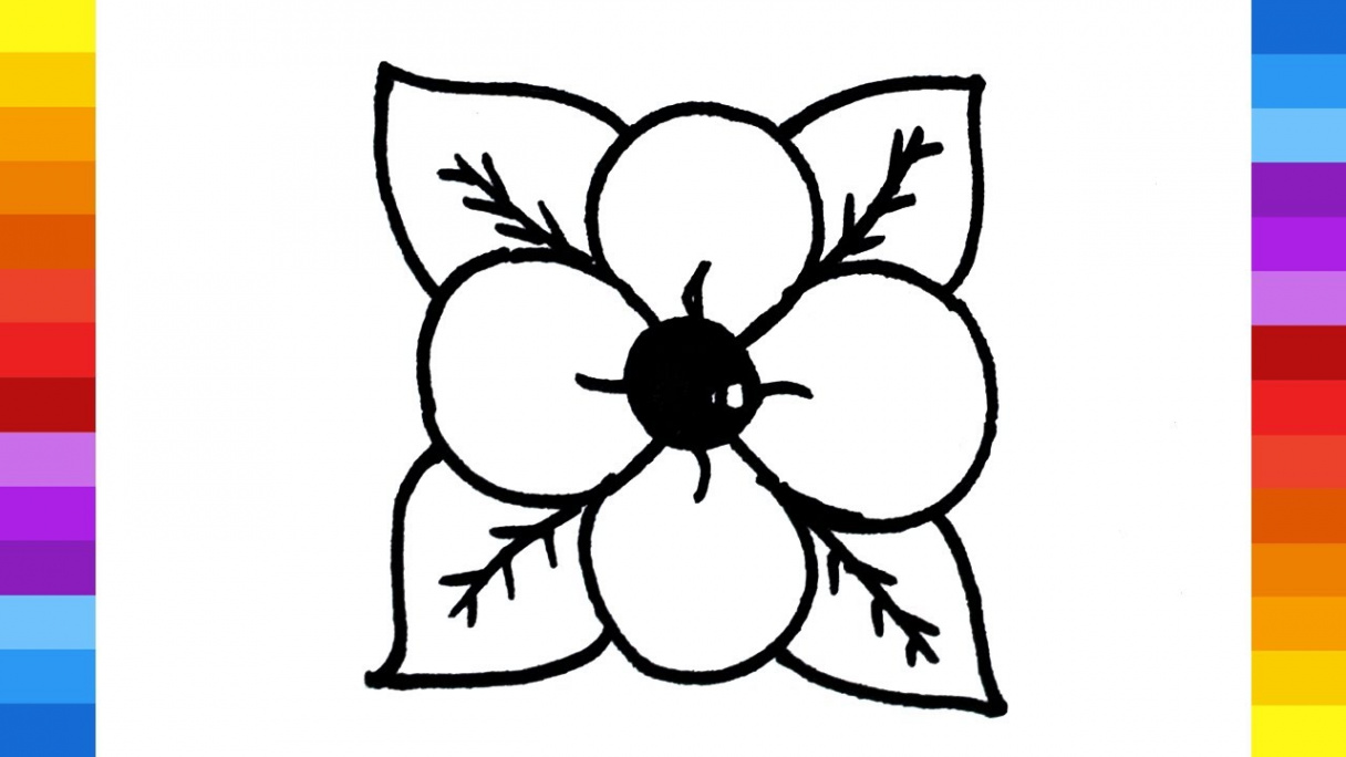 How to Draw Four Petals Flower Easy Drawing - NCS Music