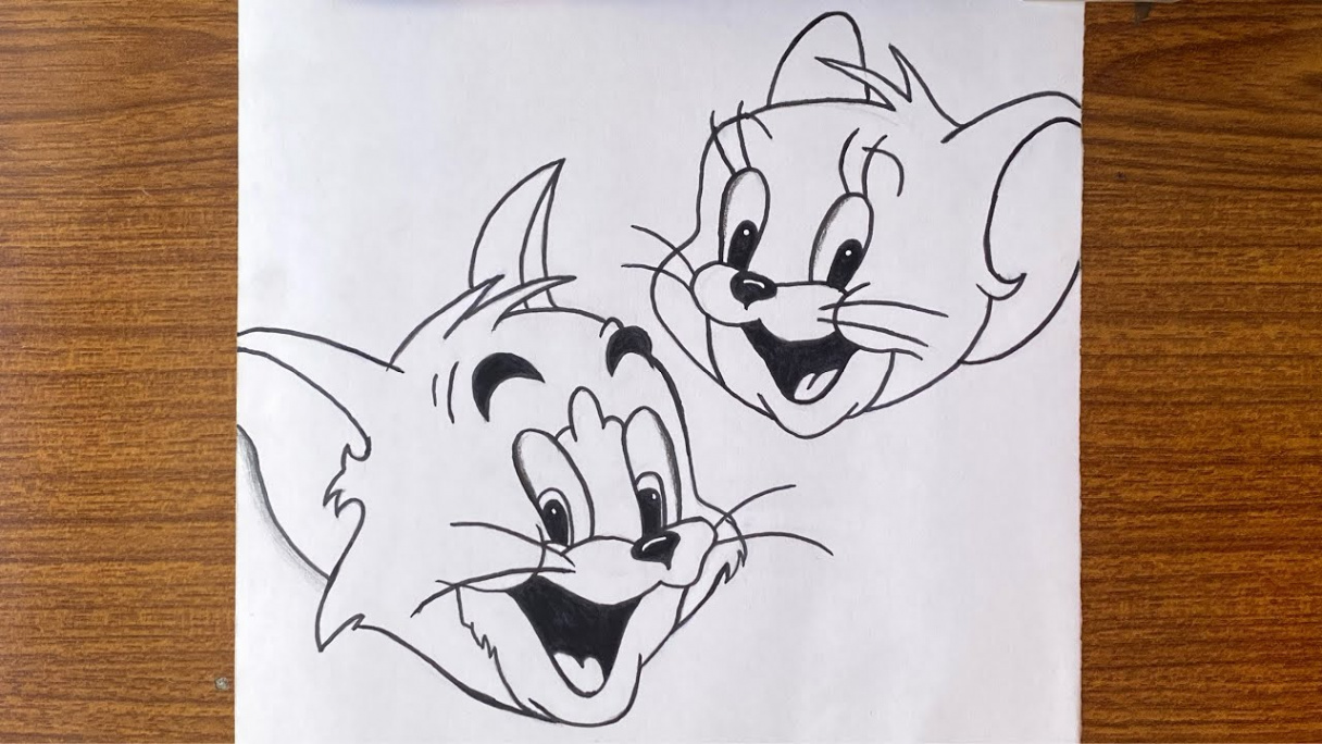 How to draw tom and jerry easy step by step // How to draw tom and jerry  step by step for beginners