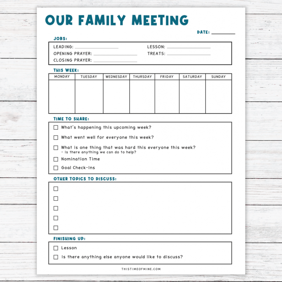 How To Hold Successful Family Meetings - In Just  Steps! - This