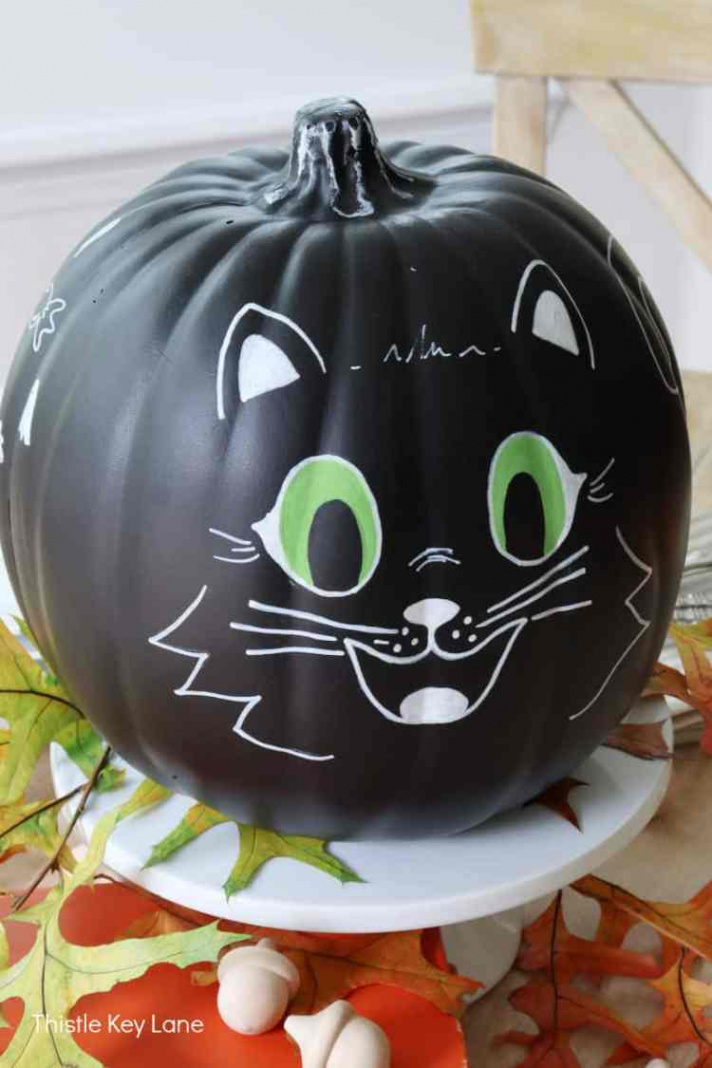 How To Make A Black Cat Pumpkin - Thistle Key Lane