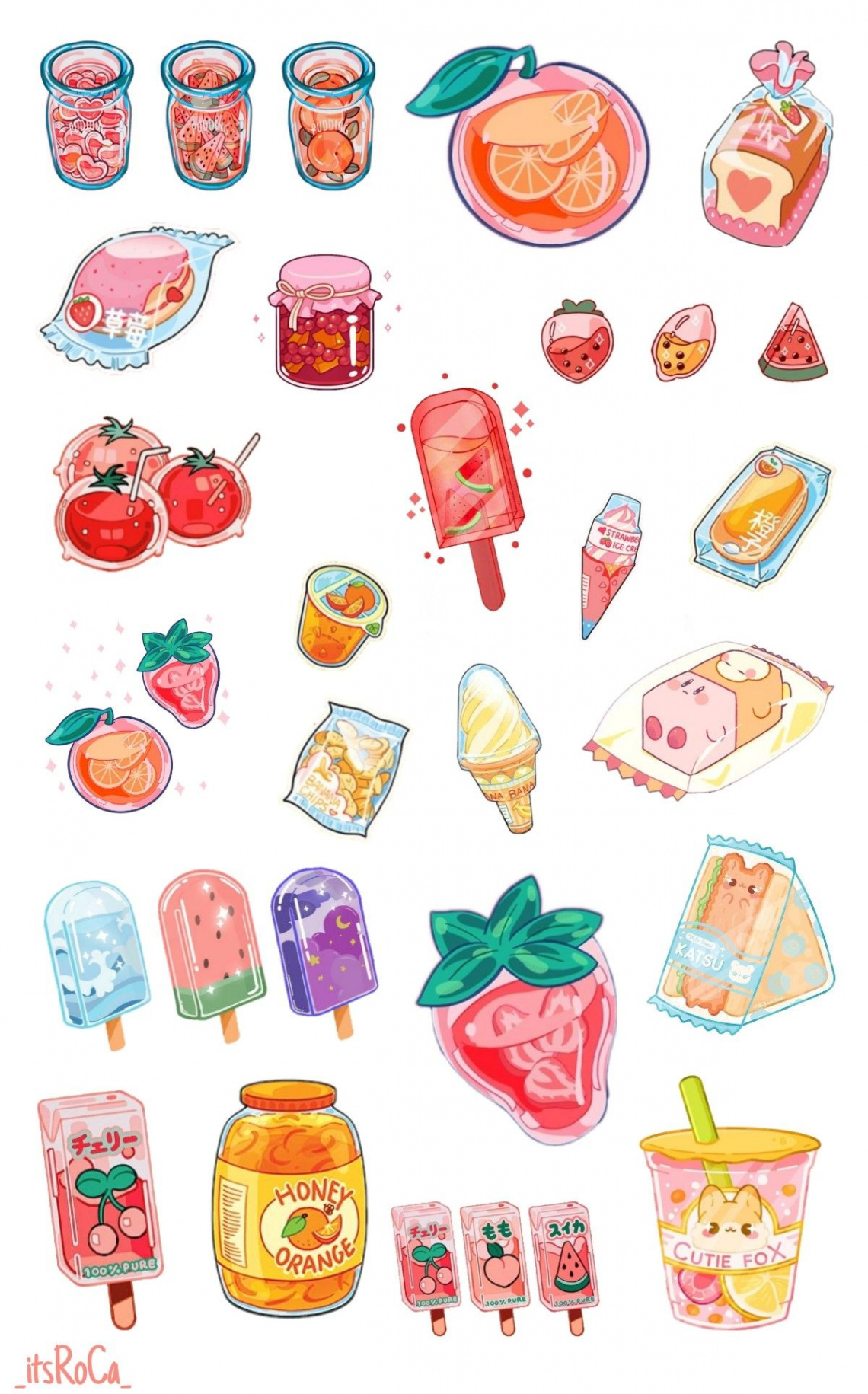 Kawaii food printable stickers  Seni buku, Buku mewarnai, Seni jurnal