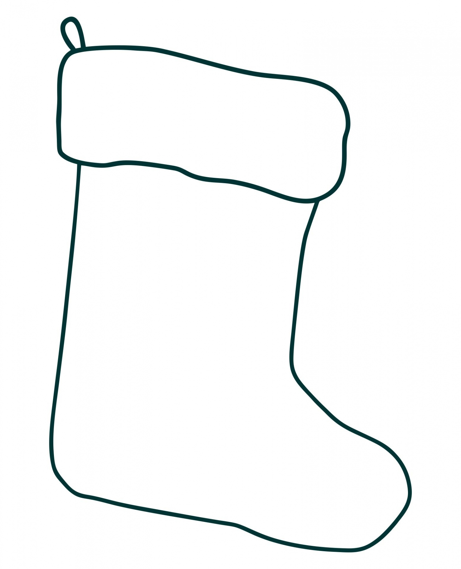 Large Christmas Stocking Template  Christmas stocking template