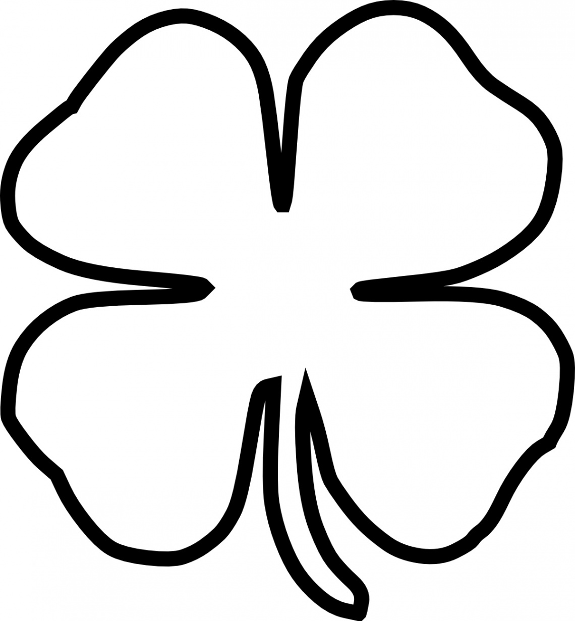 Leaf Clover Cut Out Template