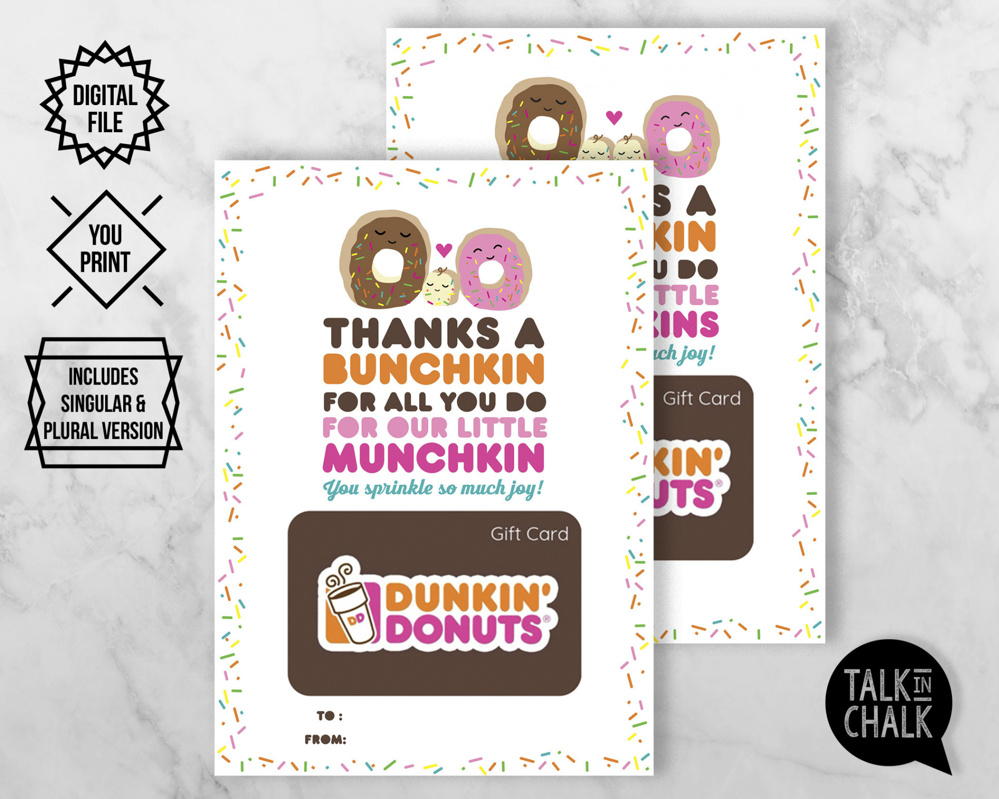 Lehrer Wertschätzung Geschenk Dunkin Donuts DRUCKBARE - Etsy