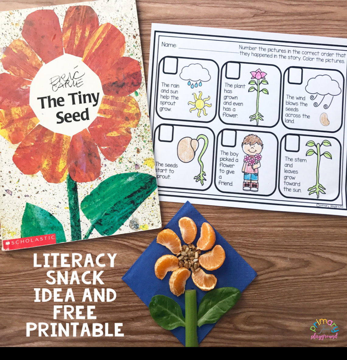 Literacy Snack Idea Flowers Read-Aloud - Primary Playground