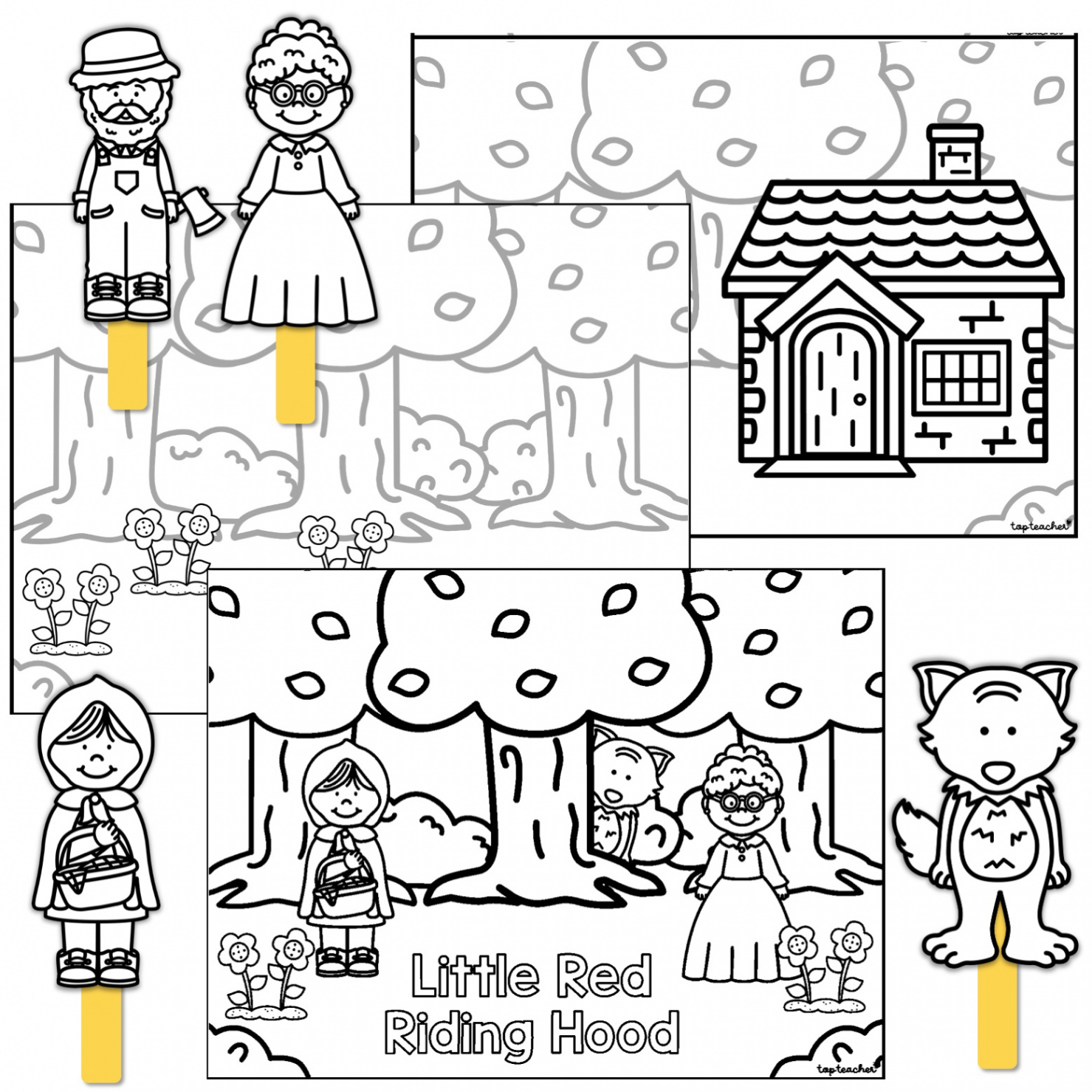 Little Red Riding Hood Puppet Theatre Retell Booklet – Top Teacher