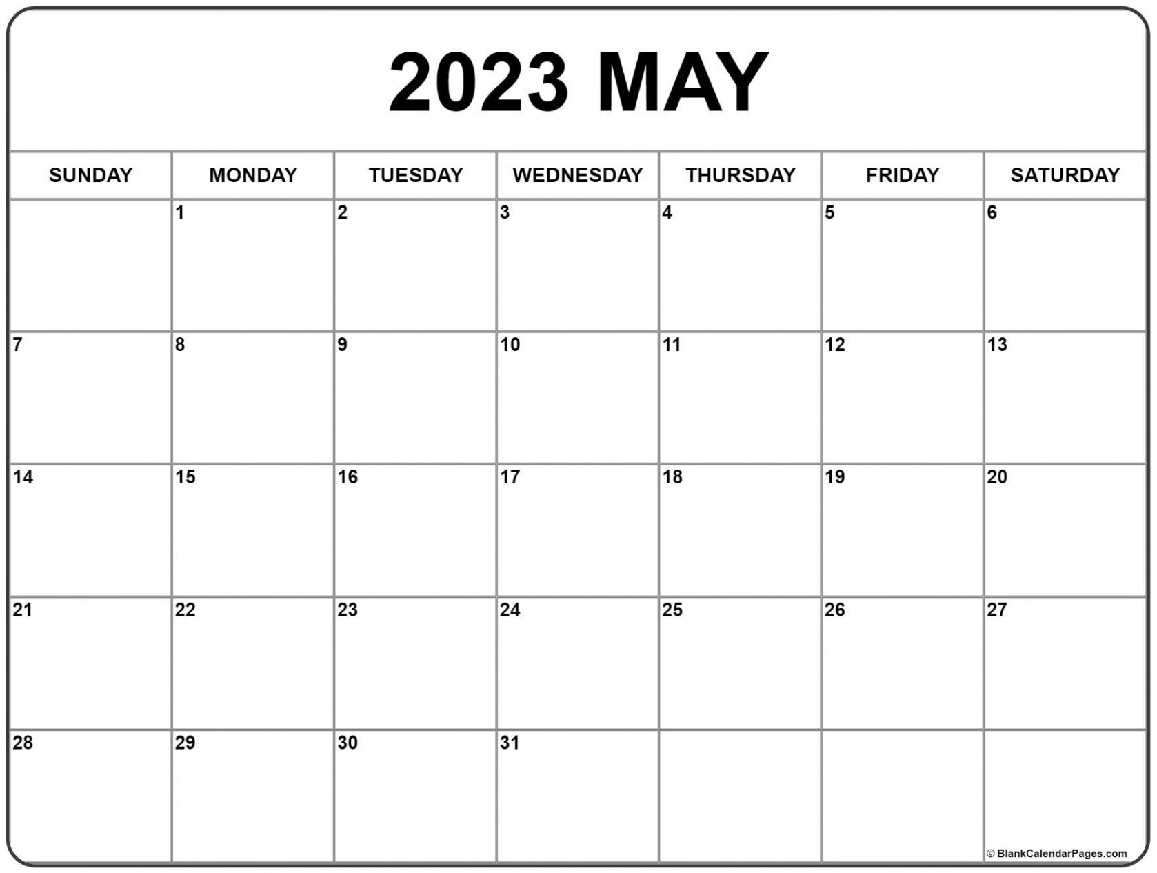 May  calendar  free printable calendar