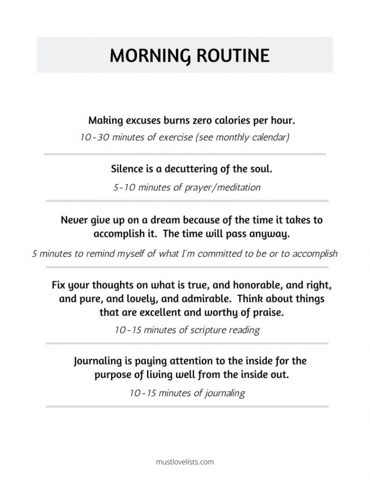 Miracle Morning Inspiration (Free Printable) - Must Love Lists