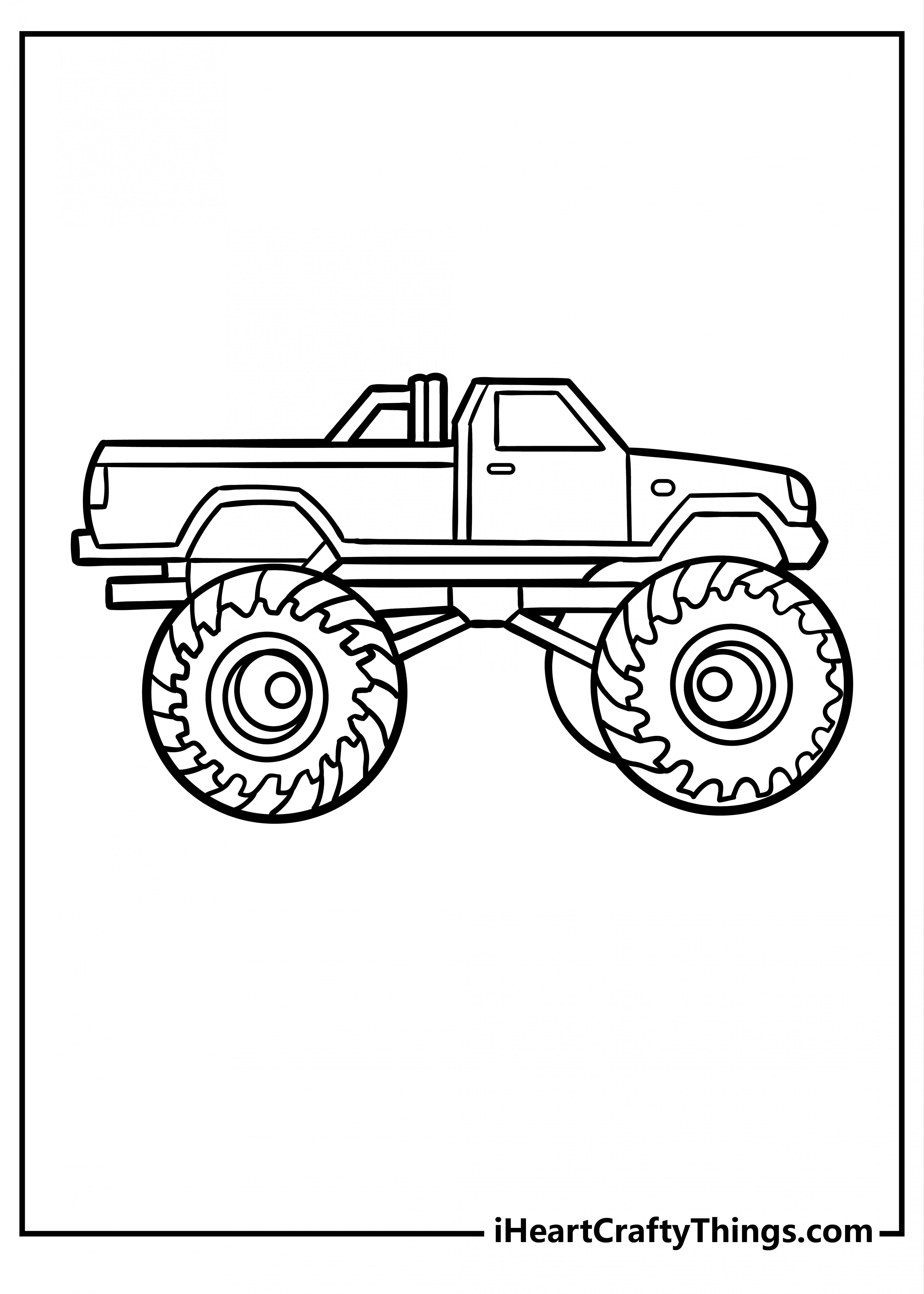 Monster Truck Coloring Pages (% Free Printables)