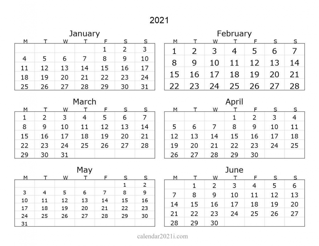 Months Landscape Calendar  Calendar template, Printable