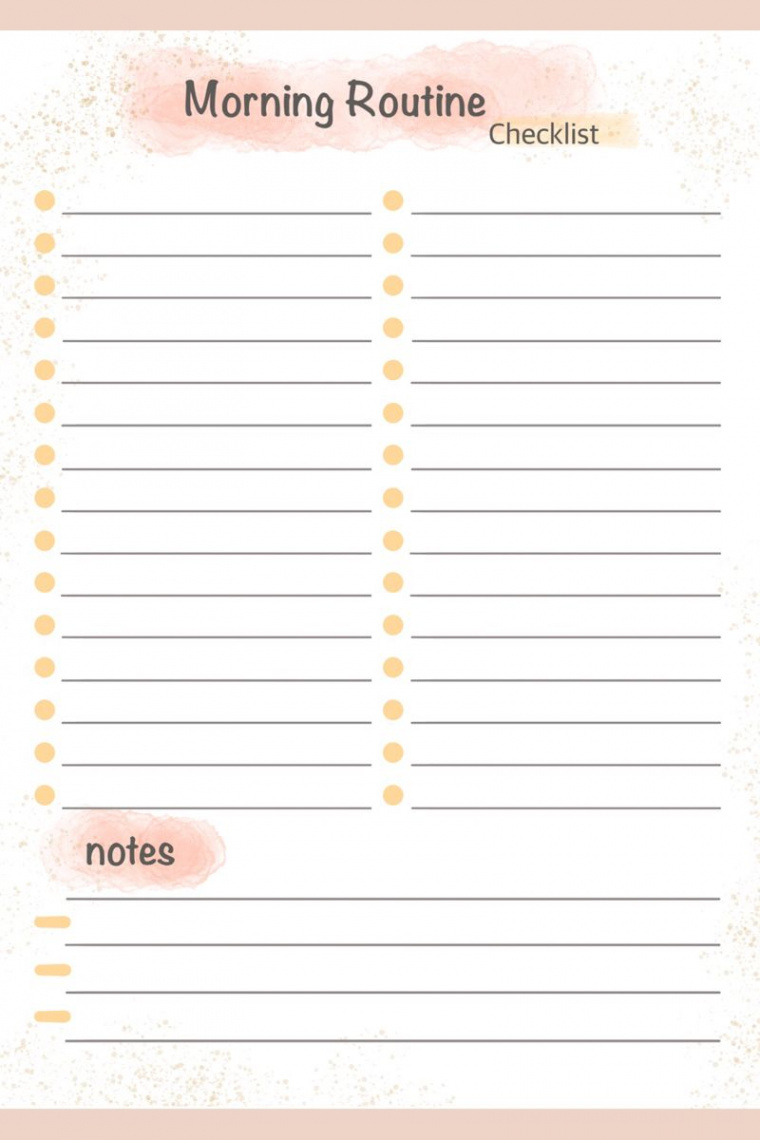 Morning Routine Printable, Printable Checklist, Daily Checkl