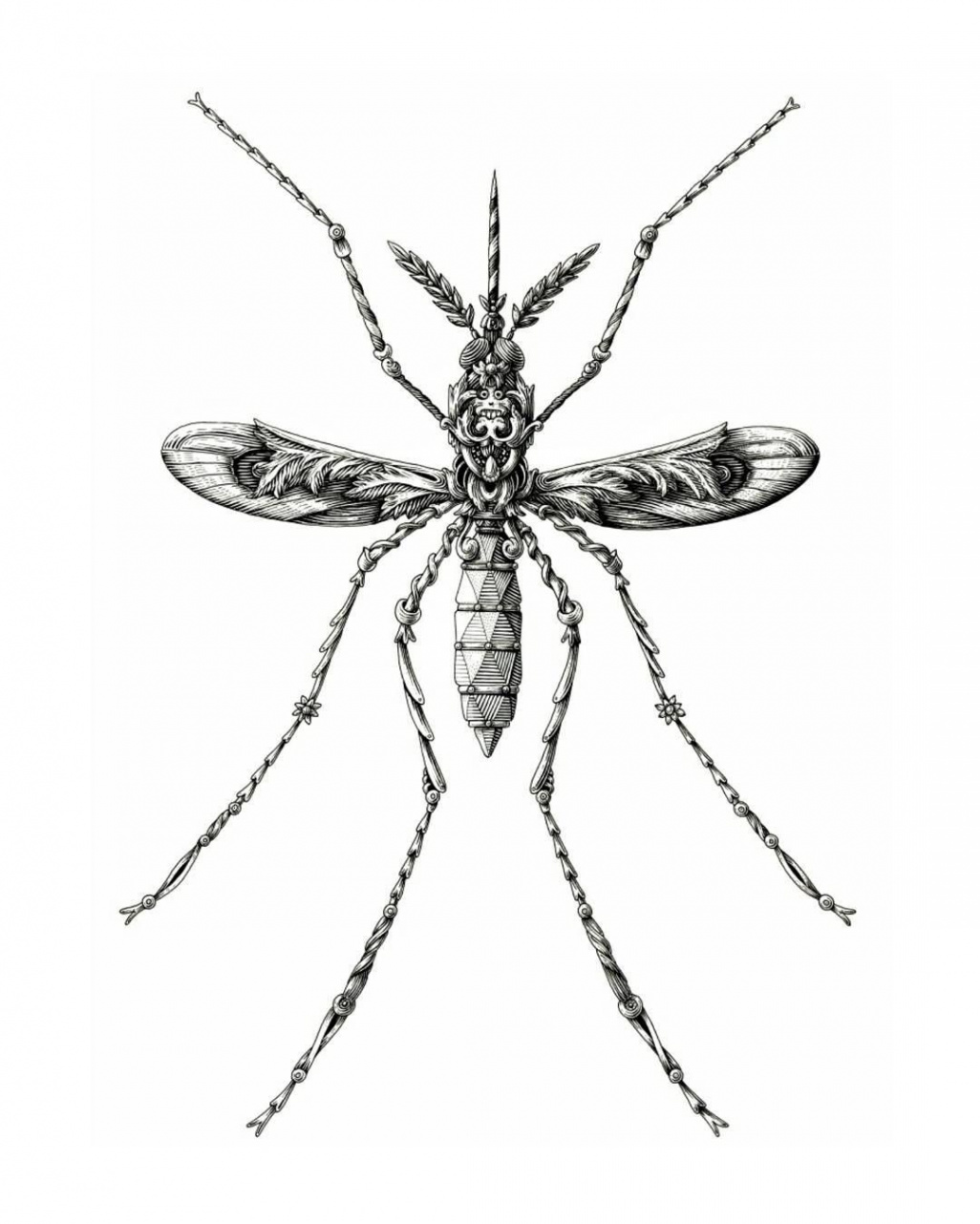 Mosquito ⚪ #drawing #illustration #nature #mosquito #ink #inkart