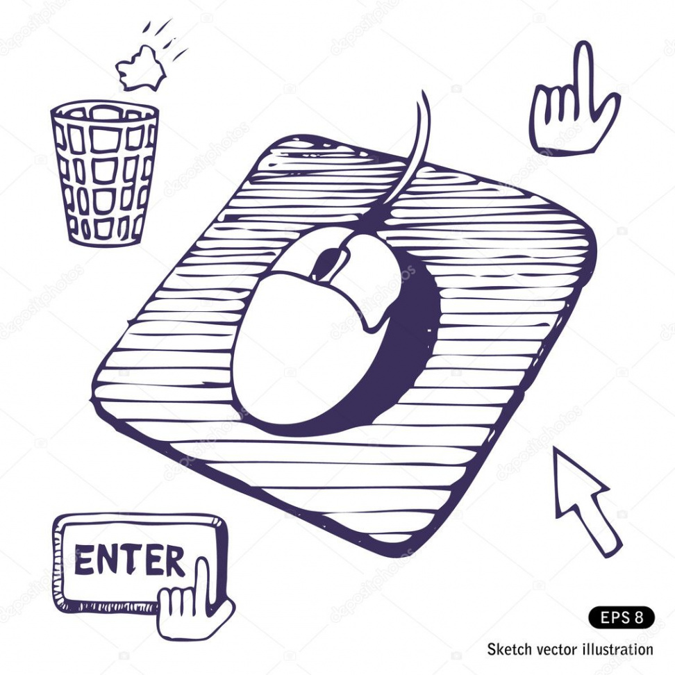 Mouse. Mouse pad