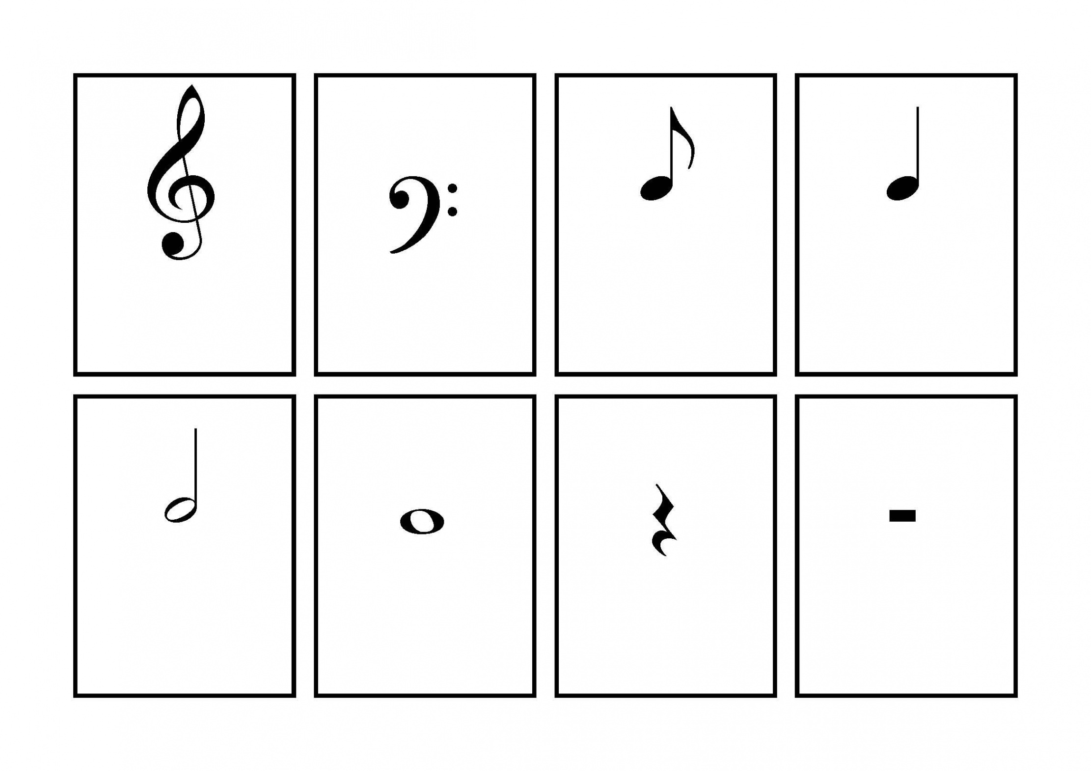 Music Symbol Flash Cards_Page_  Music symbols, Printable flash