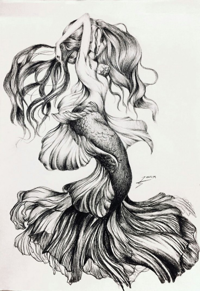 my heart #tattoos  Mermaid tattoo designs, Mermaid drawings