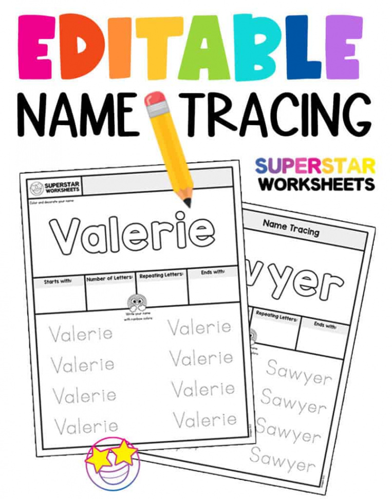 Name Tracing Worksheets - Superstar Worksheets