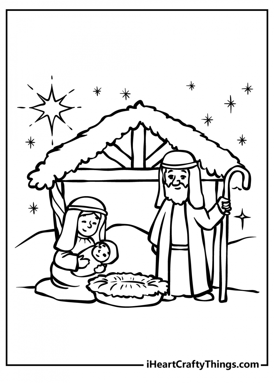 Nativity Coloring Pages (% Free Printables)