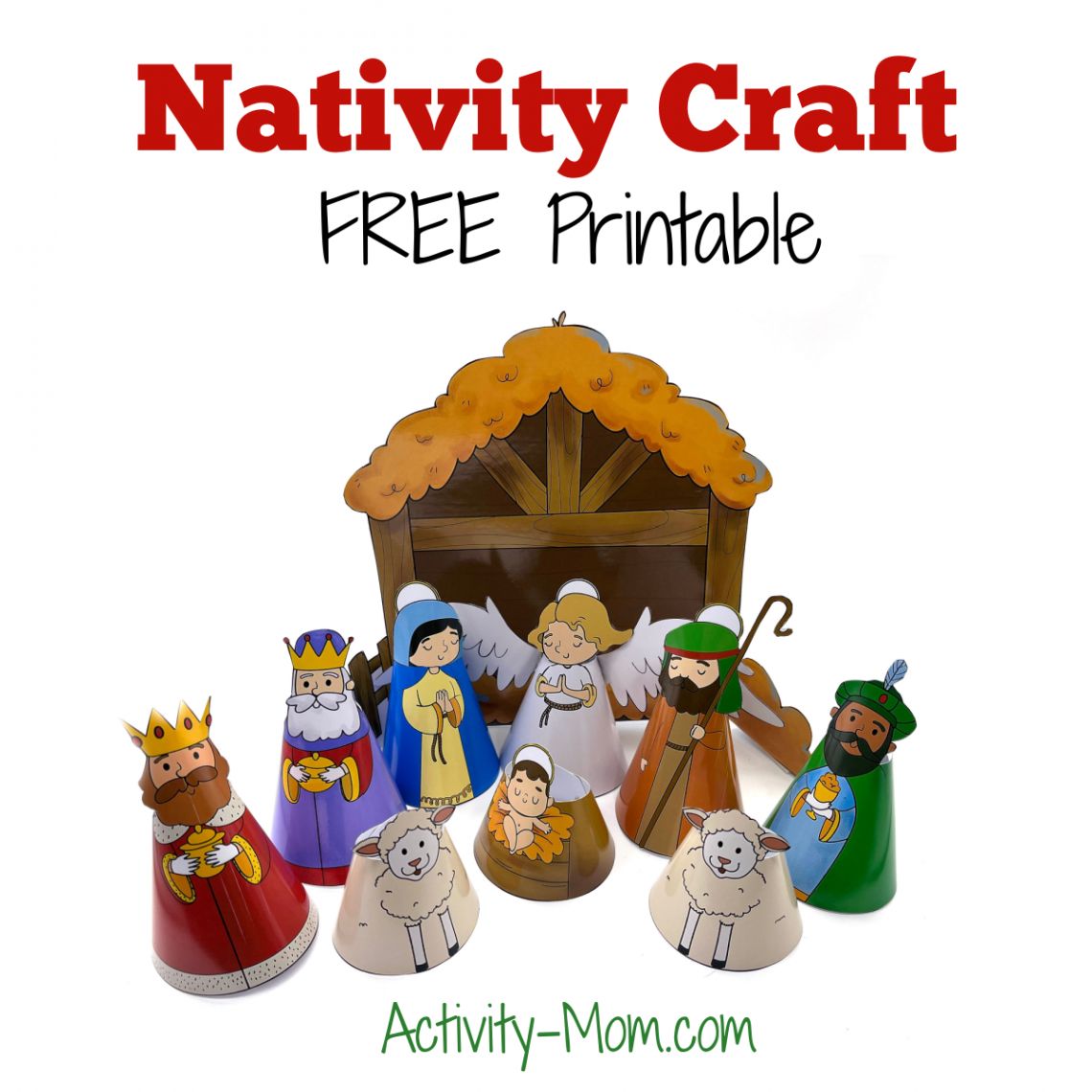 Nativity Craft for Kids (free printable) - The Activity Mom