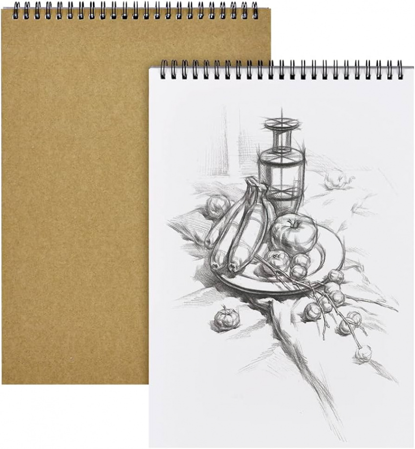 OFFCUP Sketch Book for Artists, Pack of  Sketchbook A Spiral Bound  Drawing Pad with  Pages/ Sheets, 1 gsm, A Drawing Pad Hard Cover,  Sketch