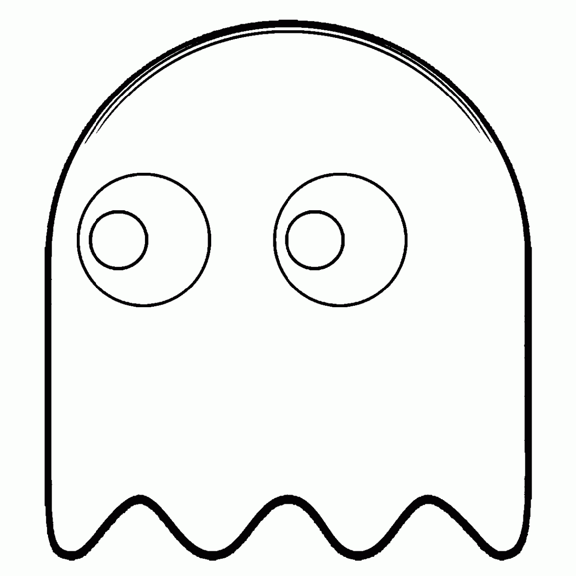 Pacman Coloring Pages Ghostly   Educative Printable