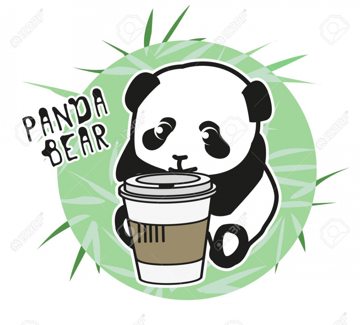 Panda Bear Illustration Children, Young, Set