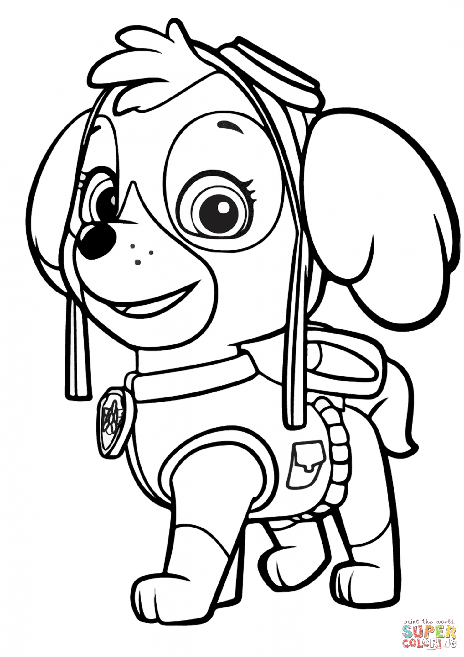 Paw Patrol Skye coloring page  Free Printable Coloring Pages