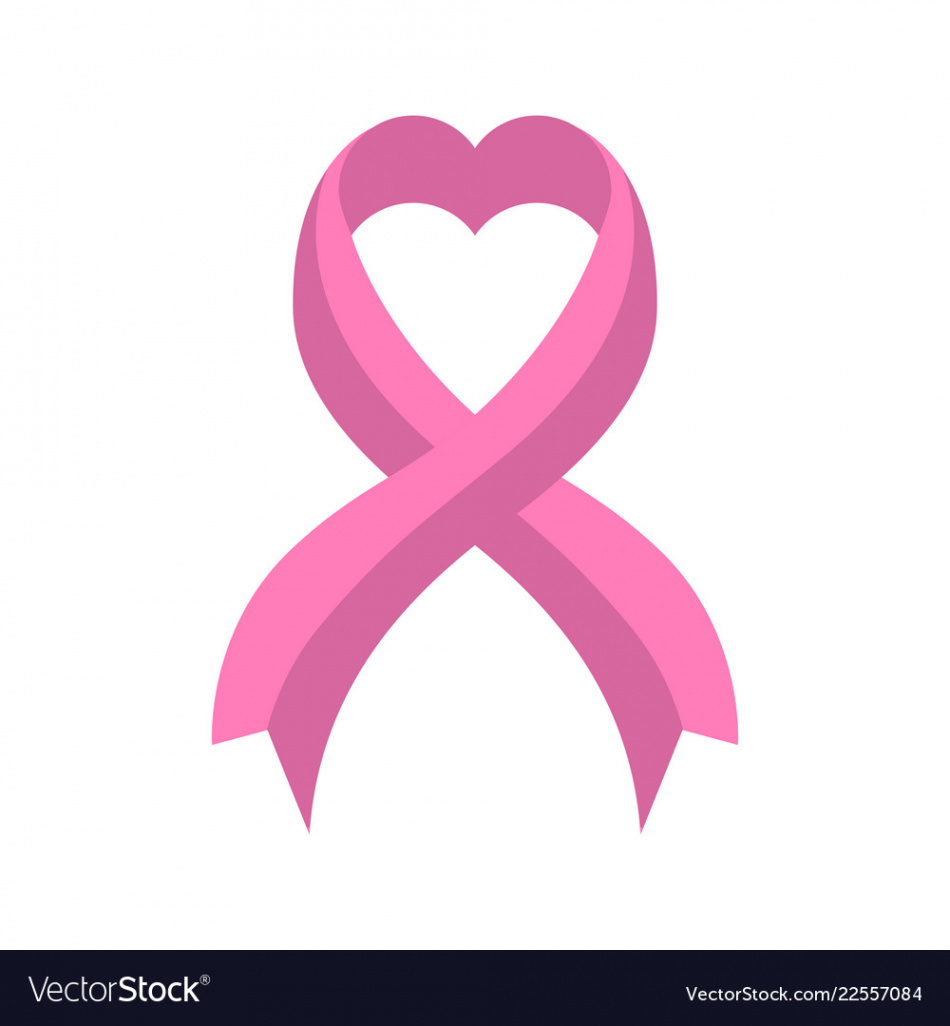 Pink ribbon breast cancer awareness symbol Vector Image