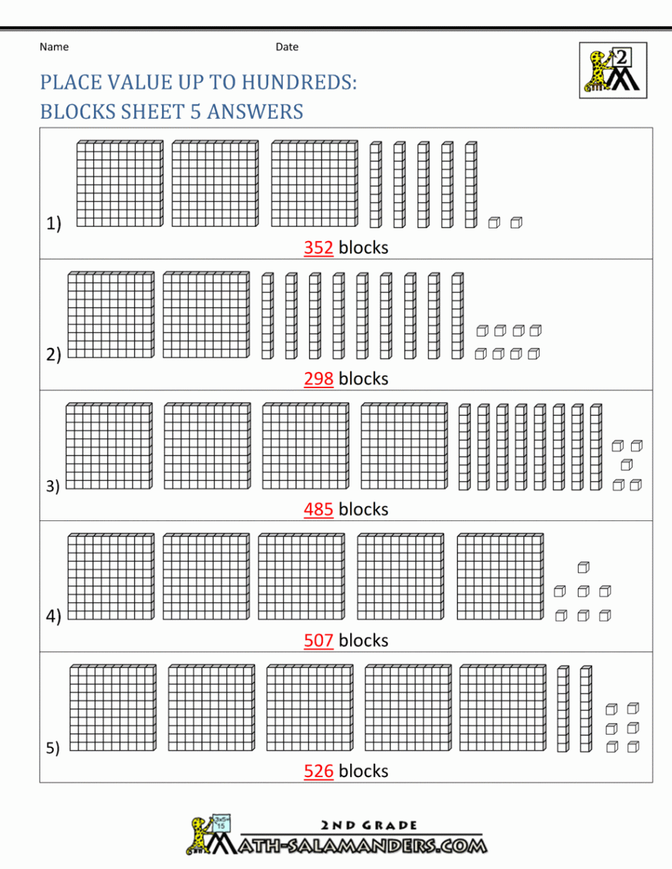 Place Value Blocks with  digit number