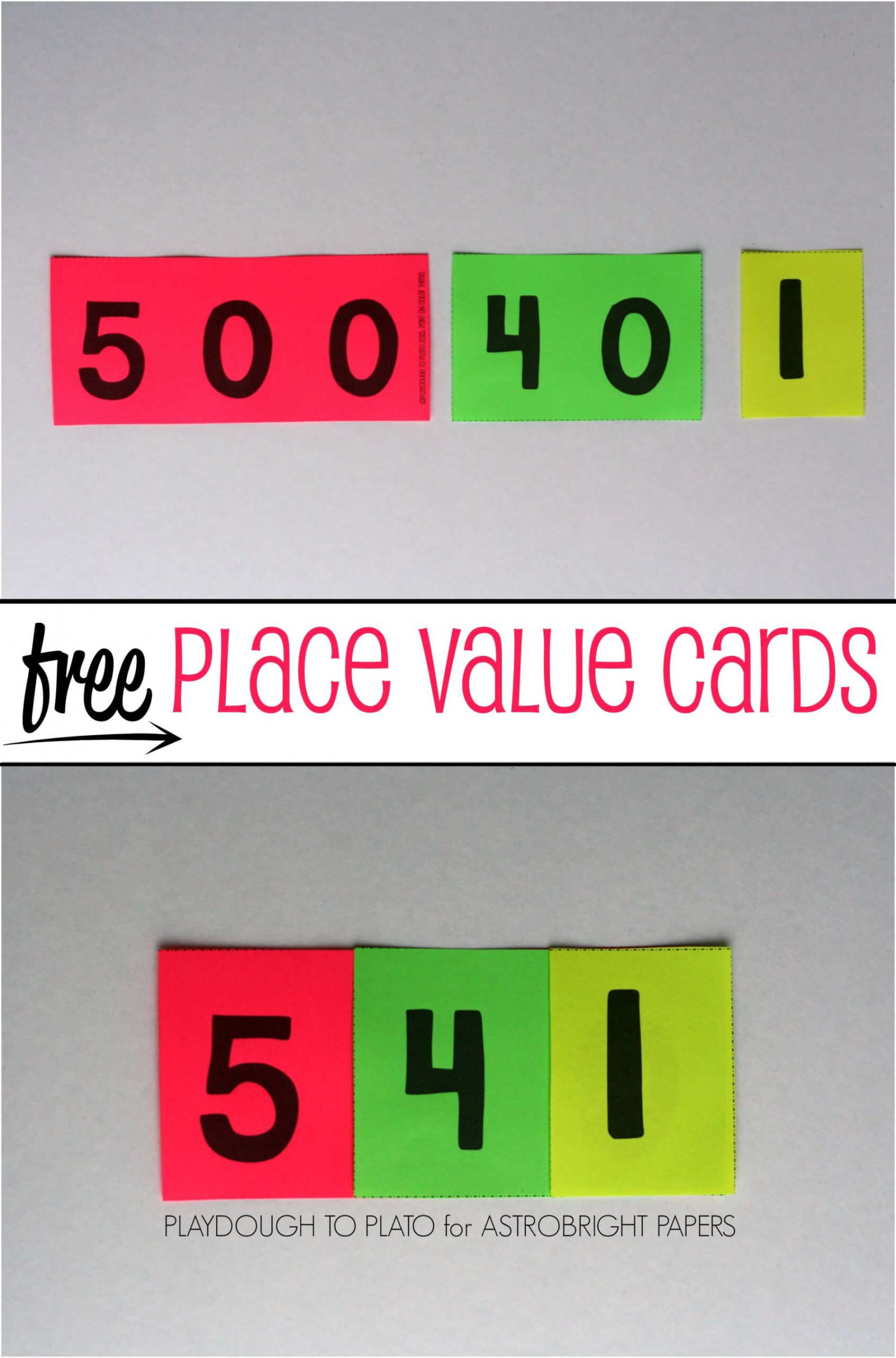 Place Value Cards #Colorize - Playdough To Plato