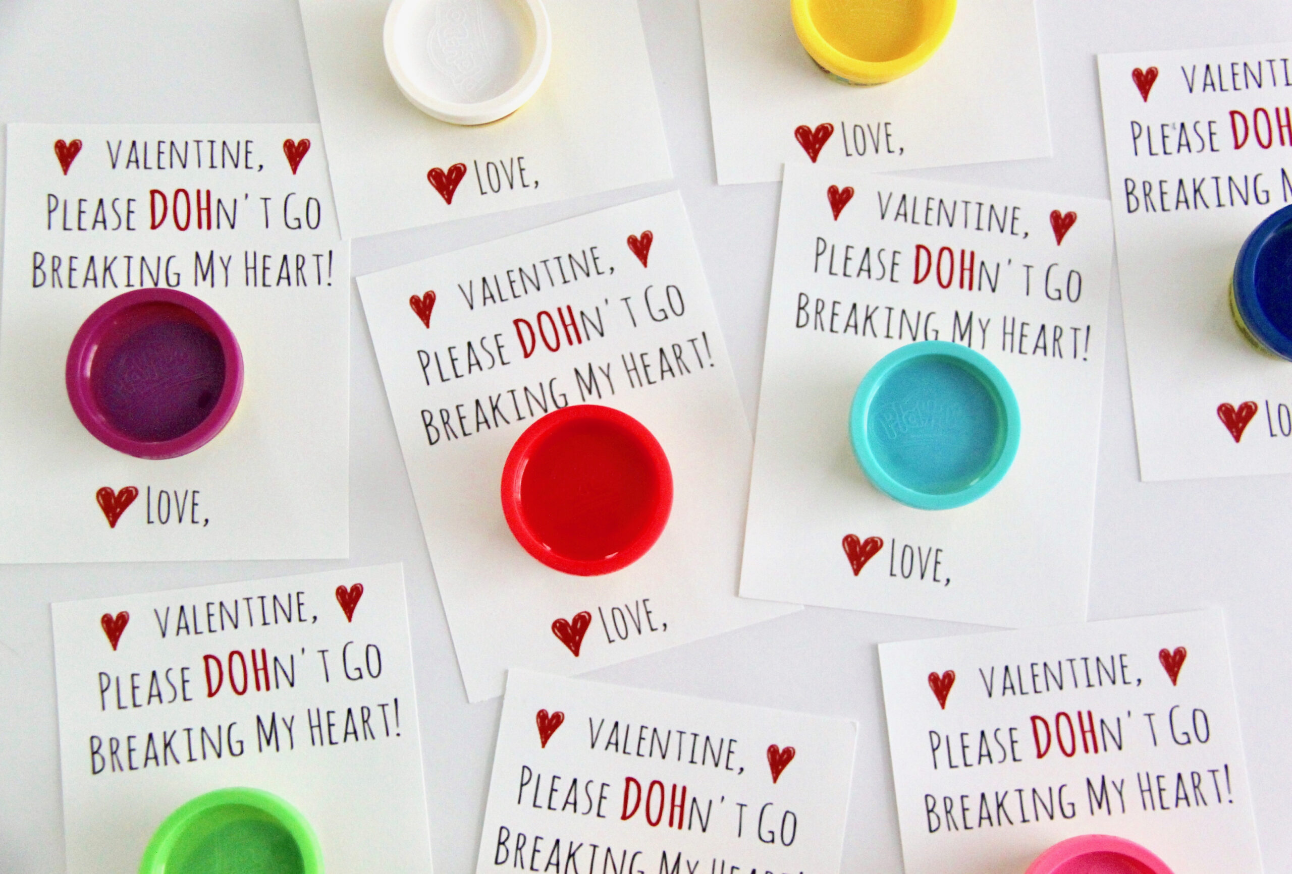 Play Doh Valentine Card Free Printable - Smashed Peas & Carrots