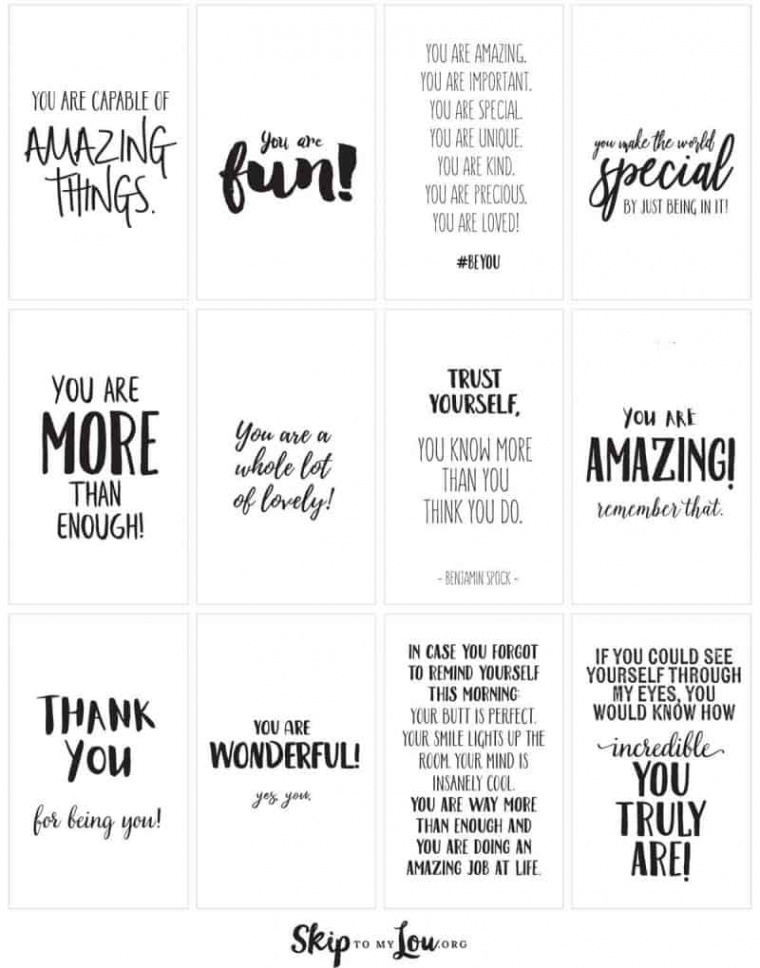 Positive affirmations PRINT and share with friends  Skip To My Lou