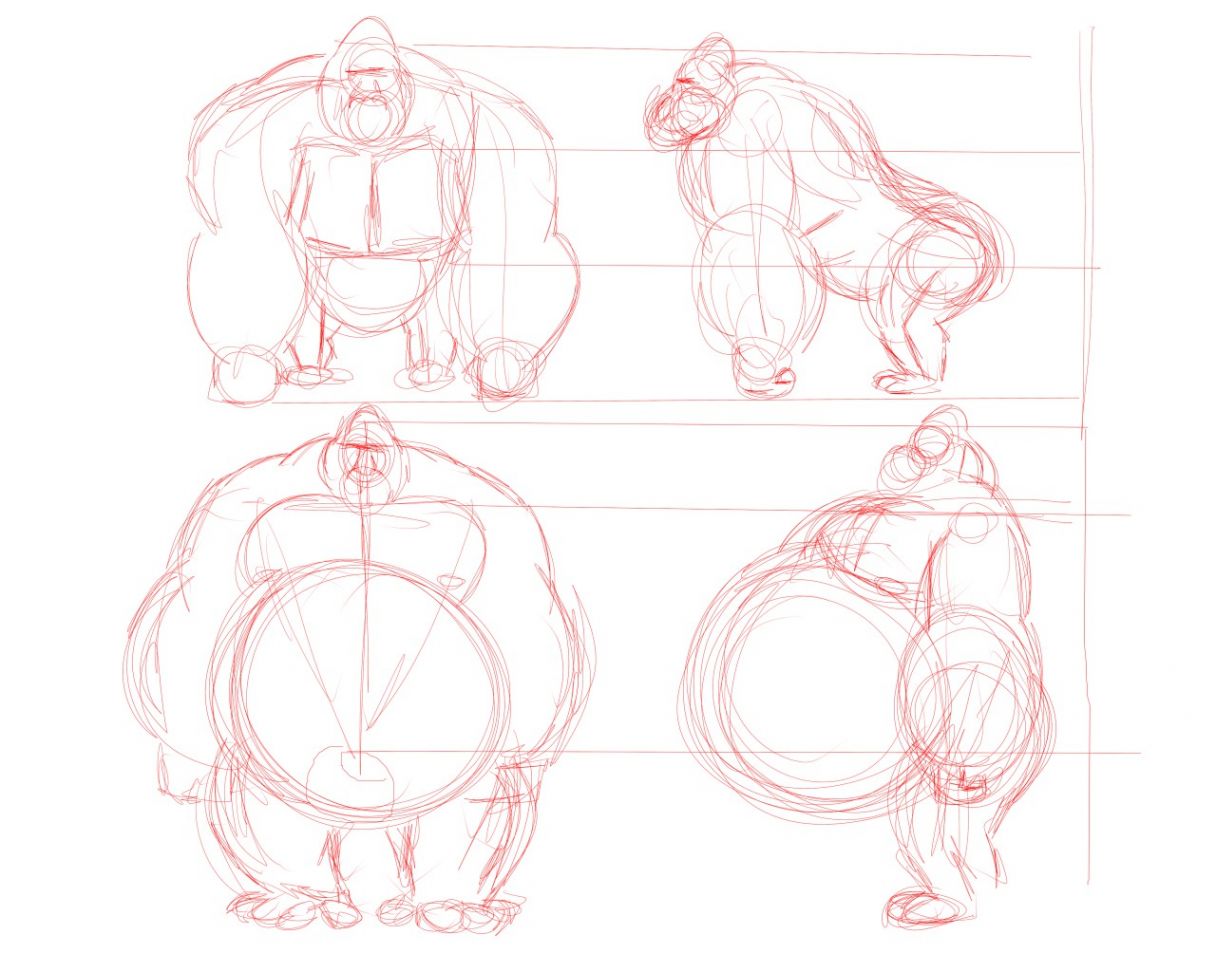 Practice Drawing Gorilla Body by BigWolf -- Fur Affinity [dot] net