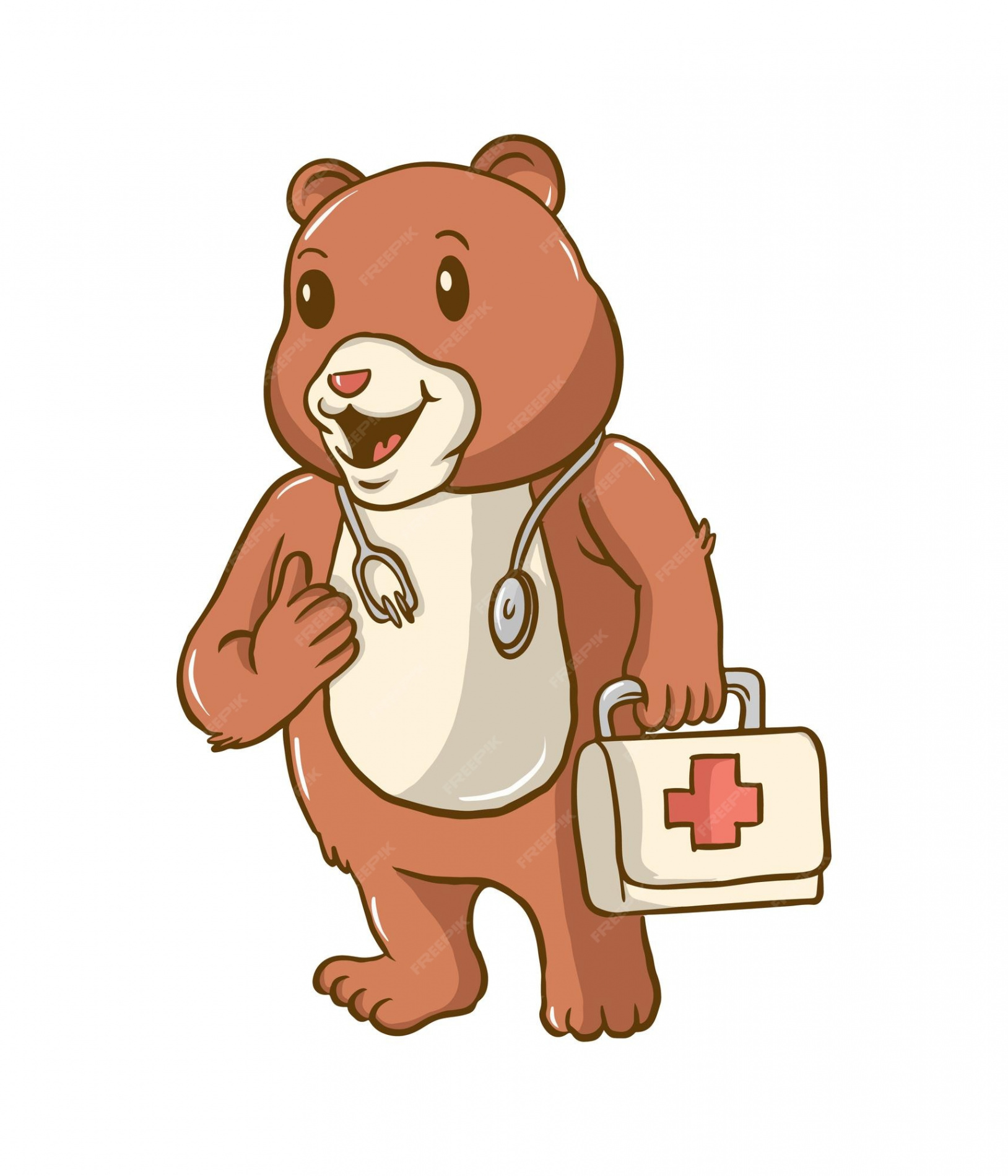 Premium Vector  Cute bear mascot cartoon illustration design as a