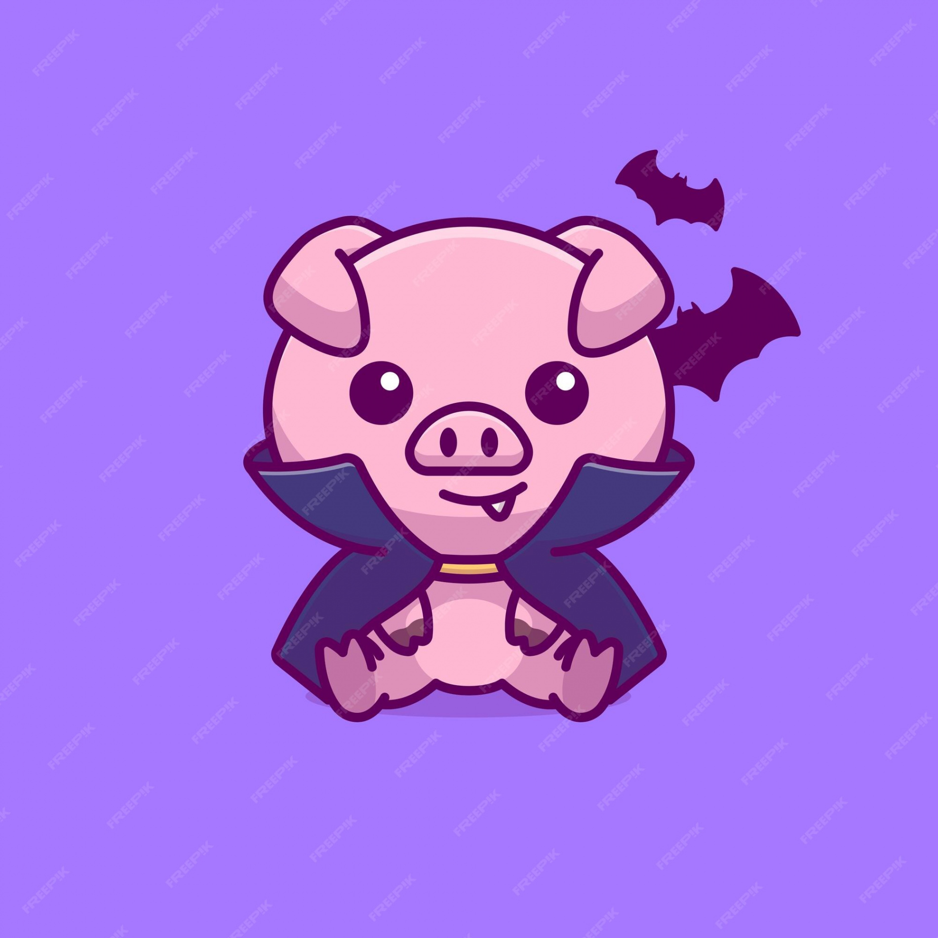 Premium Vector  Cute pig vampire cartoon vector illustration