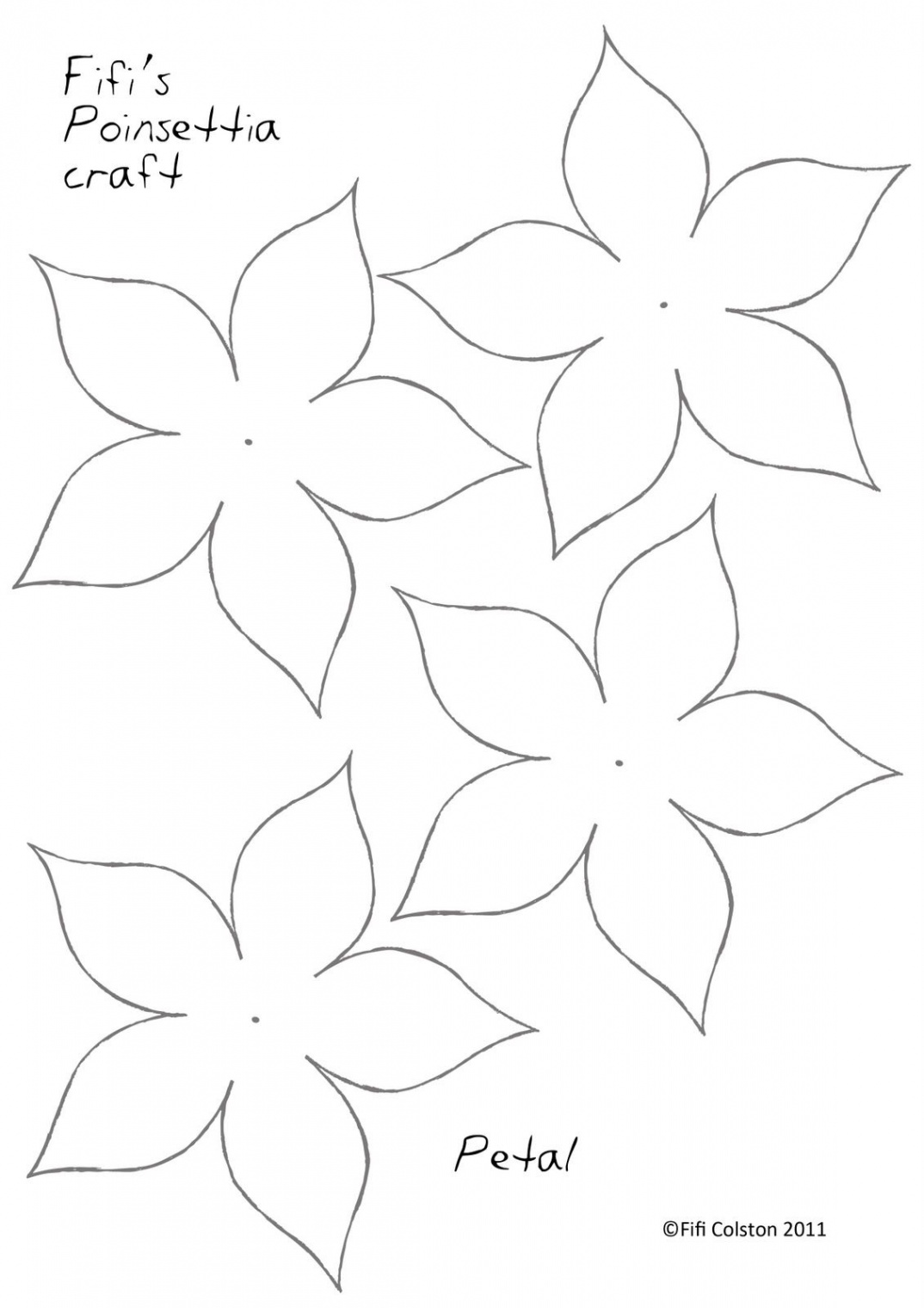 Pretty Paper Poinsettias  Paper flower patterns, Paper flower