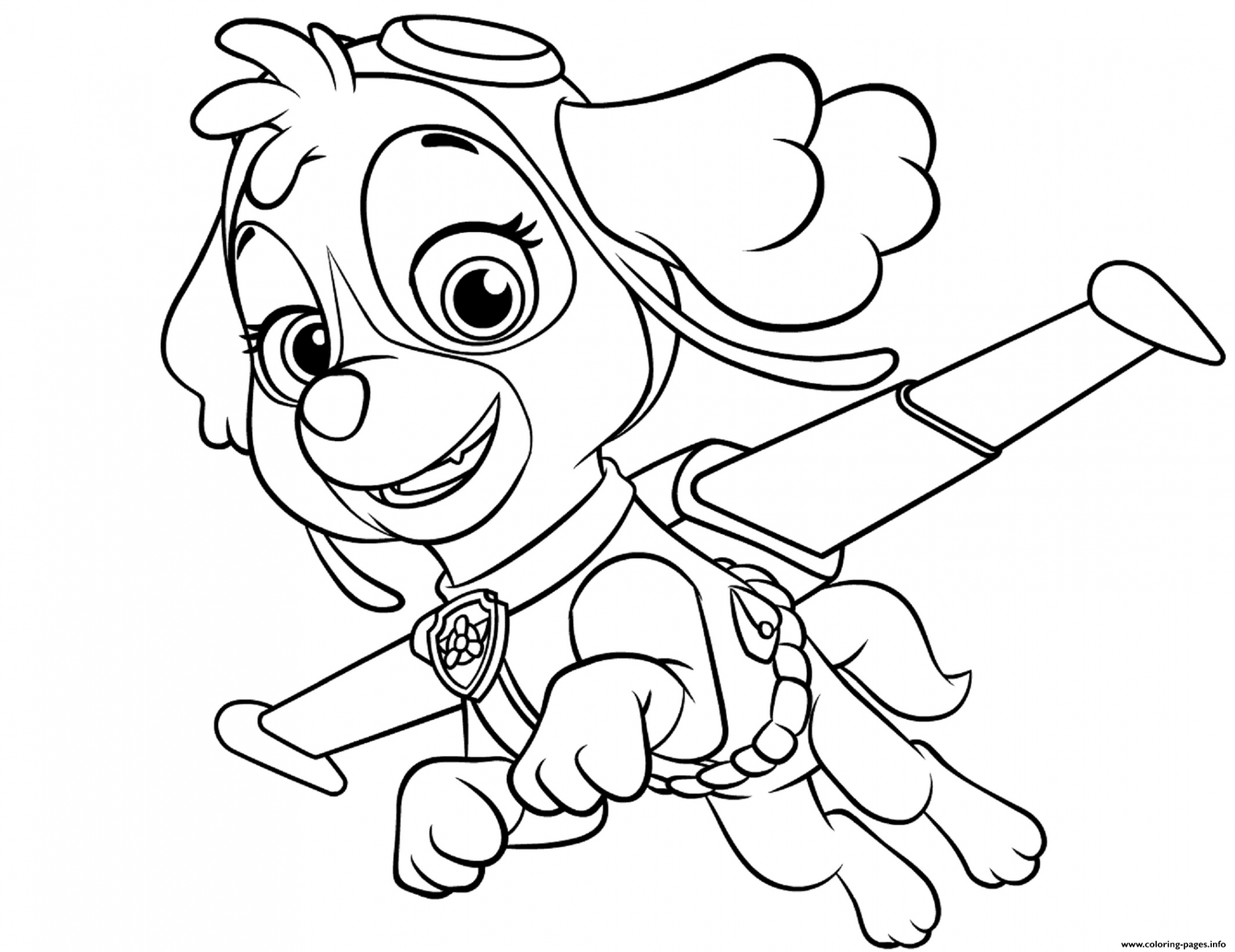 Print skye flying paw patrol coloring pages  Paw patrol coloring