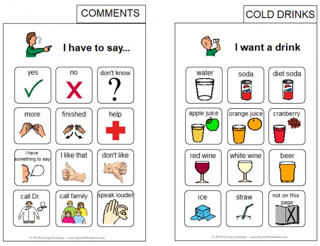 Printable Adult Communication Book for Stroke Patients  Say it