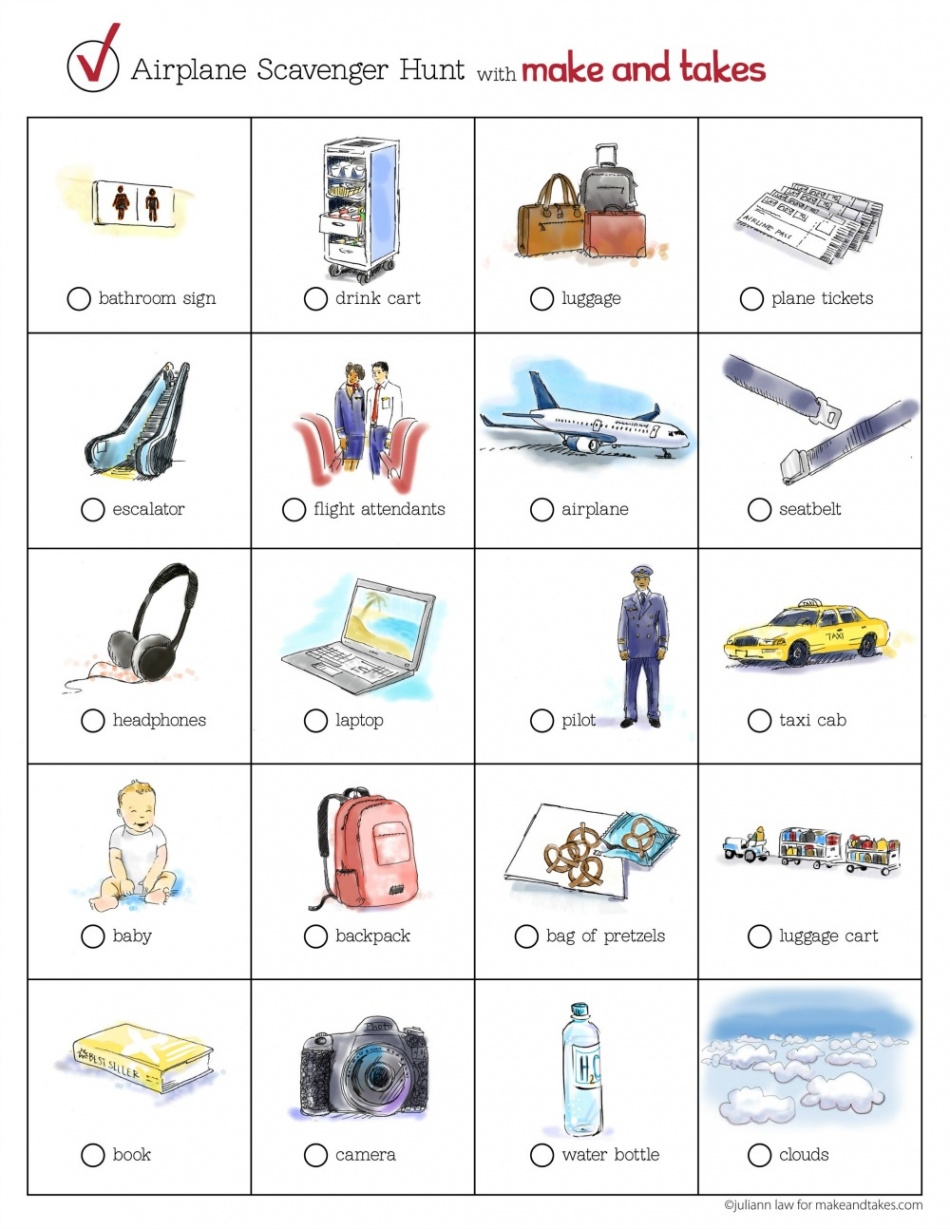 Printable: airplane scavenger hunt for kids - Alaska Airlines News