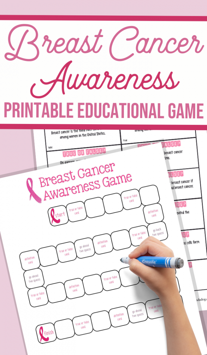 Printable Breast Cancer Awareness Game