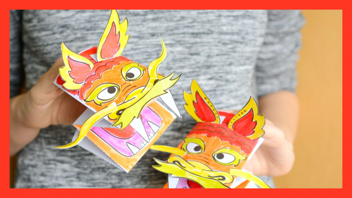 Printable Chinese Dragon Puppet